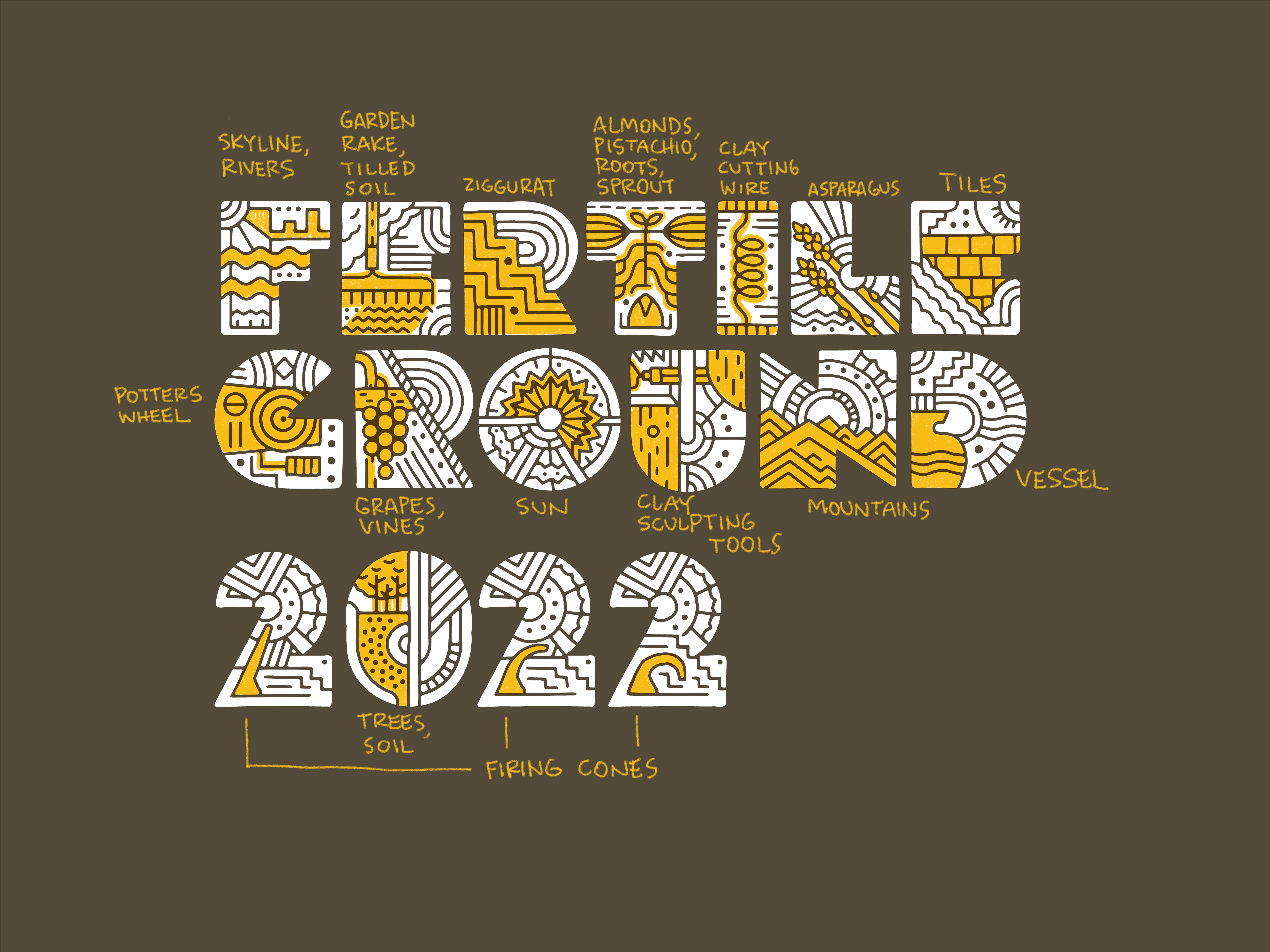 NMS Fertile-Ground Logo Concepts. Designed by David William. Image courtesy of David William and NCECA