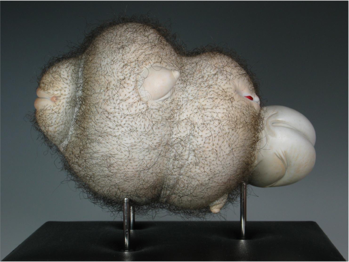Puff. Porcelain, hair, Revlon. (Base: steel, rubber.) 2009.