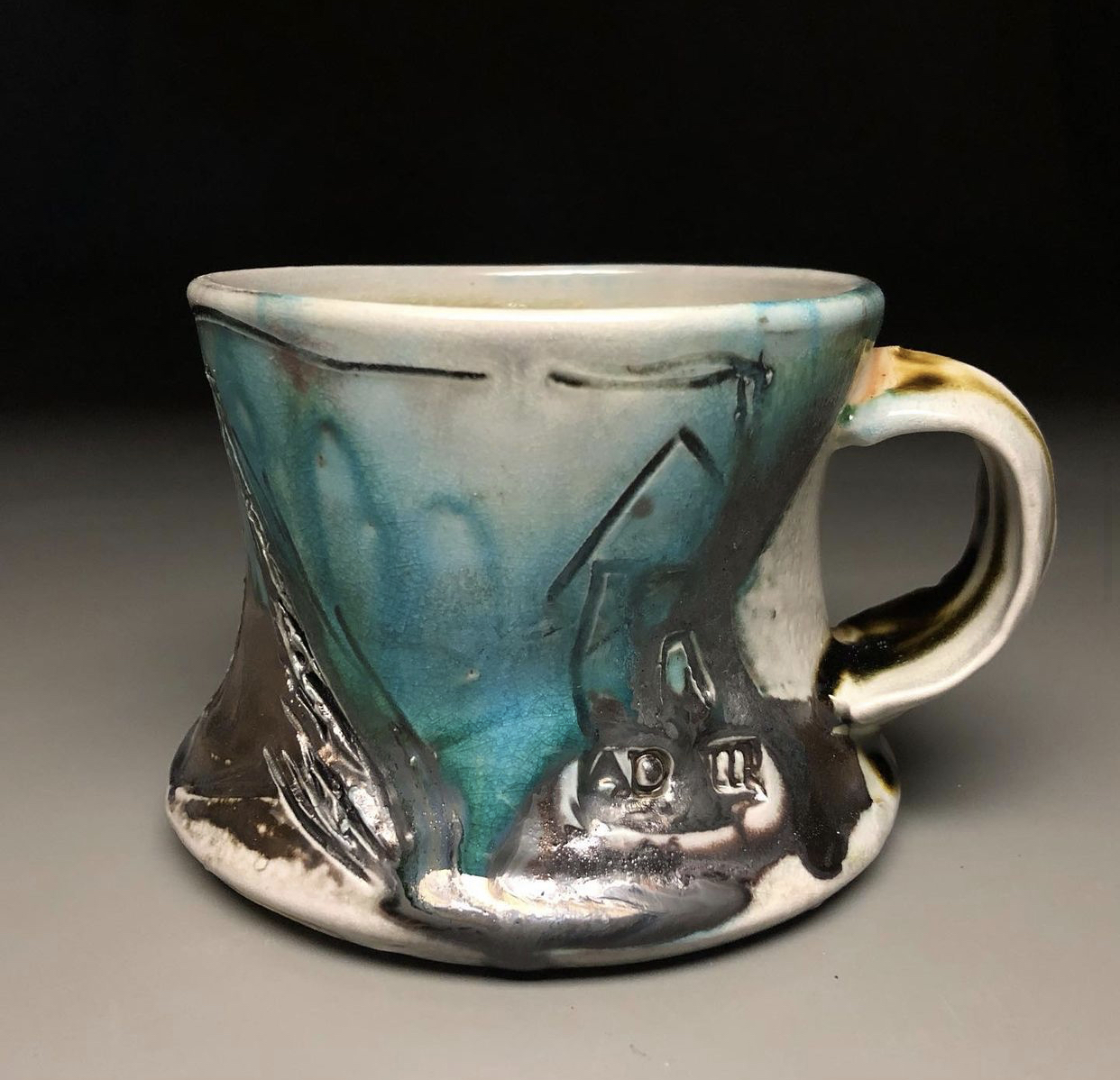 Soda-fired mug. Photo from Adam Yungbluth’s Instagram feed.