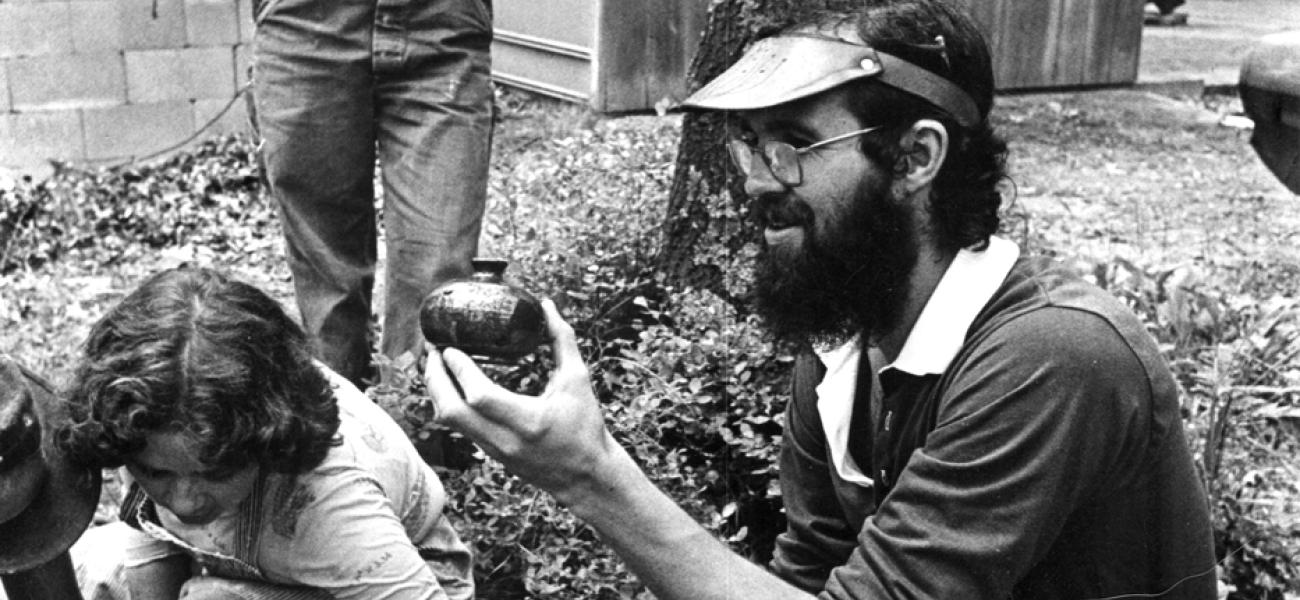 Jay Lacouture, foreground, and Harriet Brisson, background, in 1976. 
