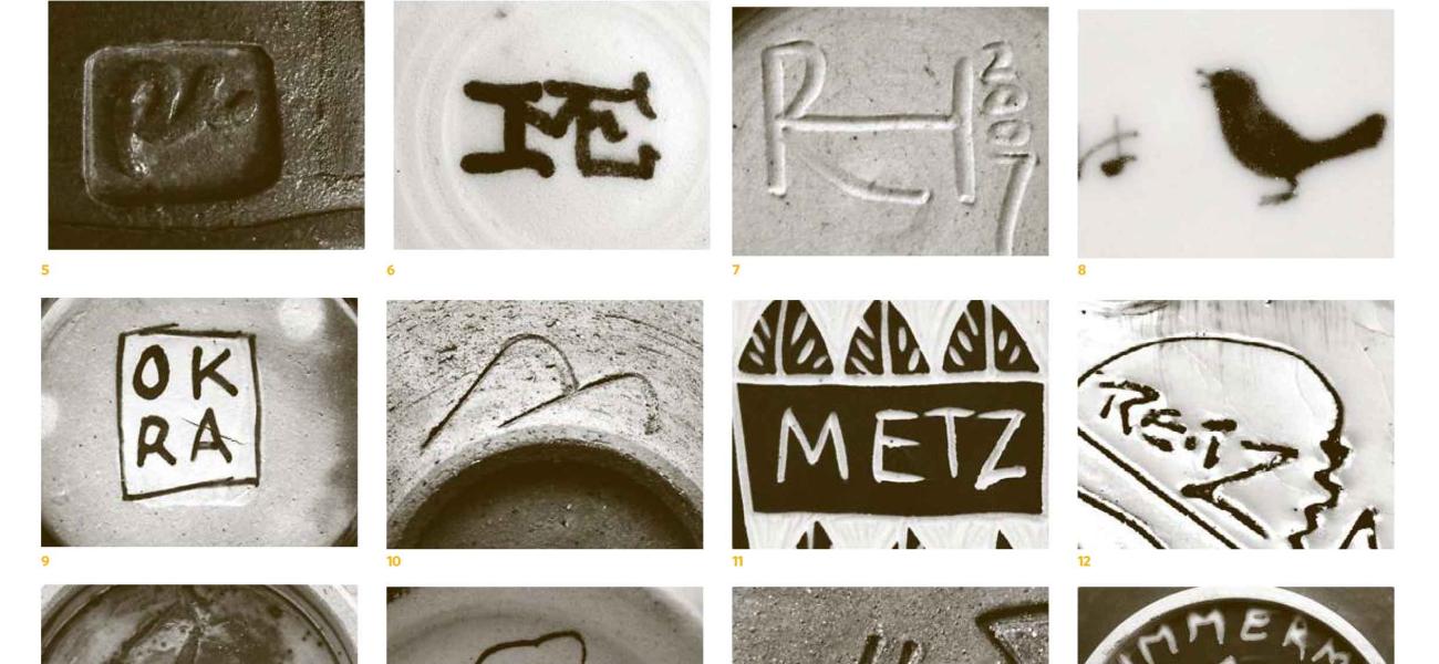 Potters' marks, courtesy of The Marks Project, 2015.