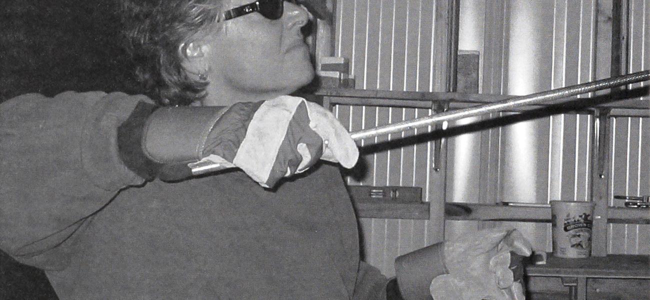 Pulling a draw ring to test soda coverage, 2006. Photograph: Maryon Attwood