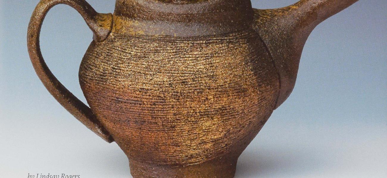 Teapot, 2008. Wood-fired stoneware, 6"h.