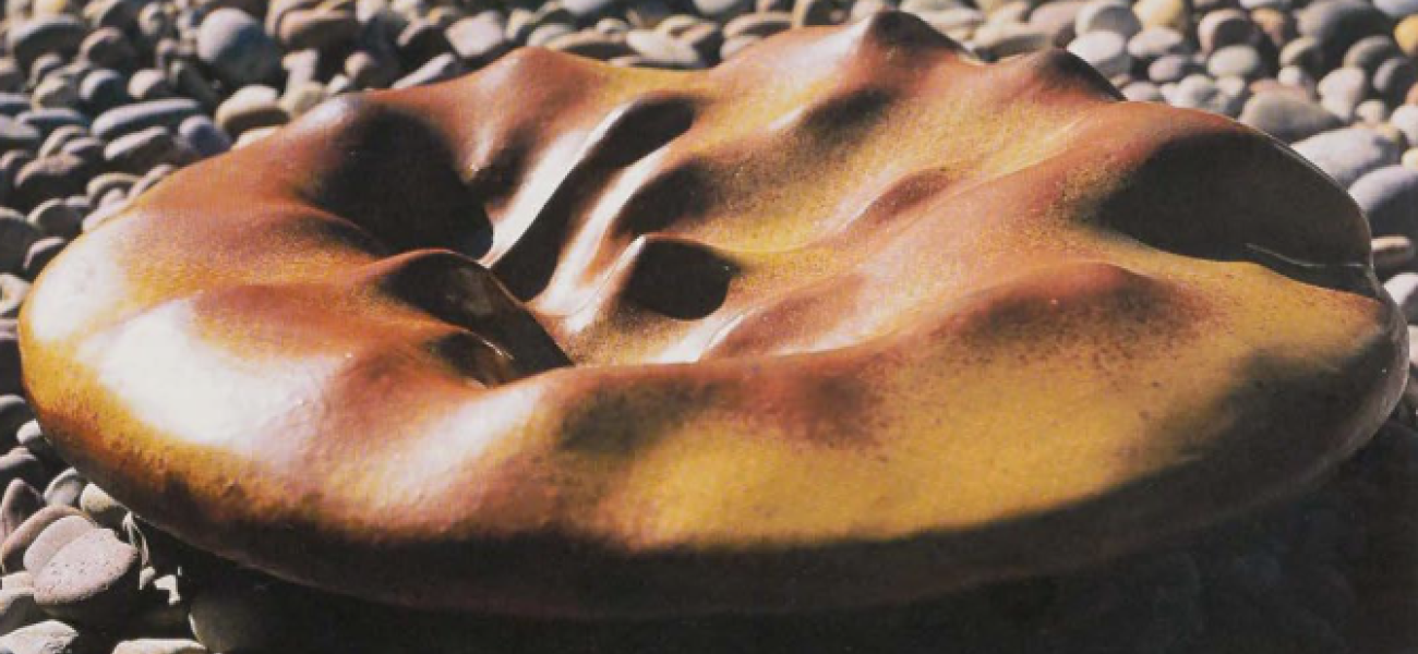 David Shaner, Shaner's Canyon, Shaner's red glaze, 1998. Photograph by Ann Shaner