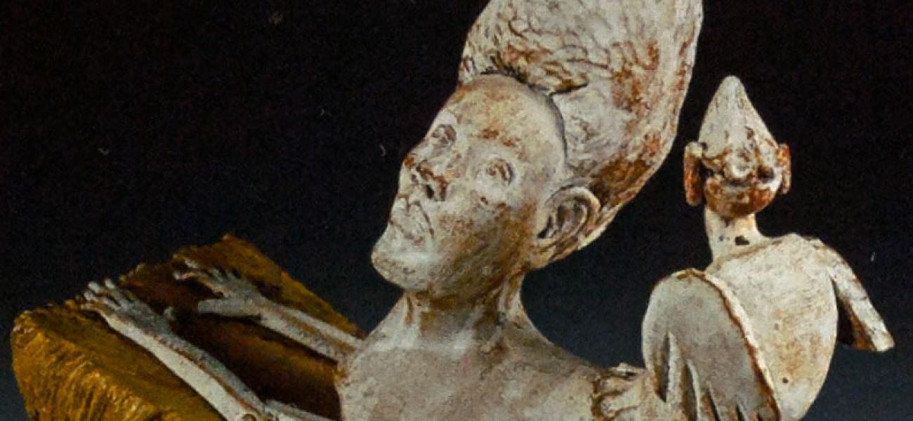 Rockabye, 2013. Ceramic Cone 10, soda-fired, 18 x 8 x 18 in.