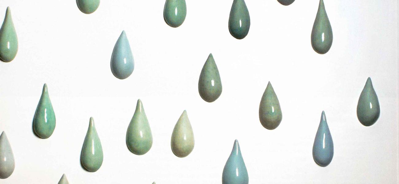 Lament. Porcelain installation, each piece approx. 12 in.