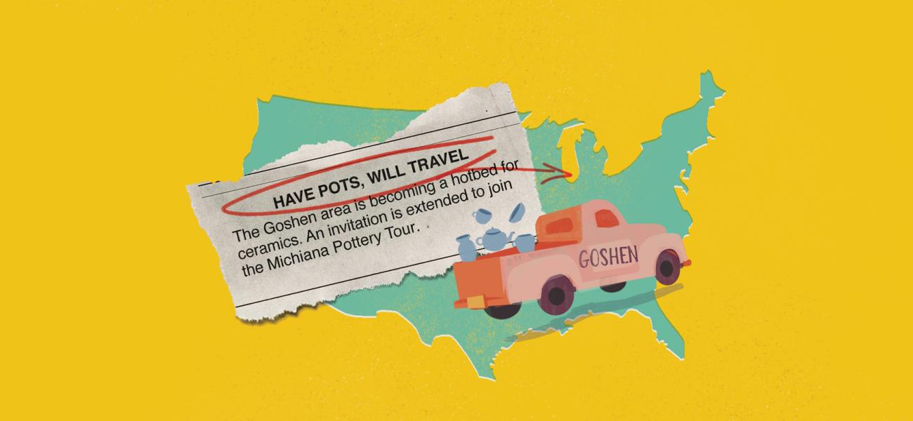 Illustration by Zoe Pappenheimer for Studio Potter journal, 2018.