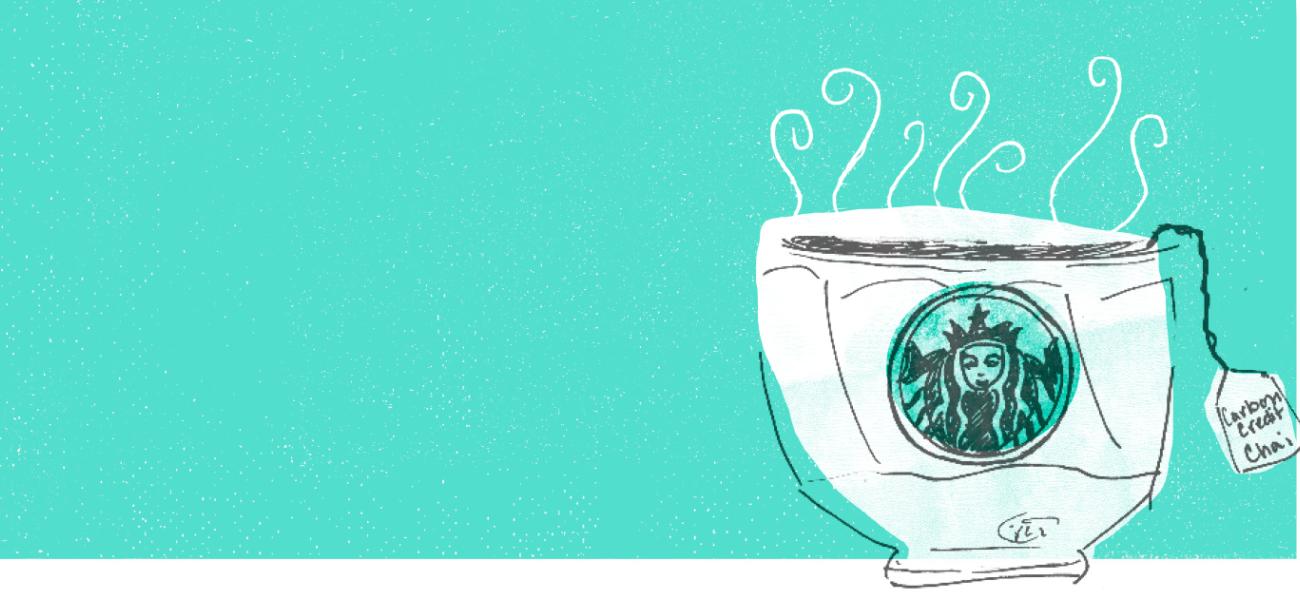 "Carbon Credit Chai," illustration by Elenor Wilson, styling by Zoe Pappenheimer, 2016.