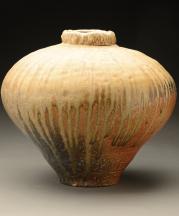 Robin DuPont. Jar, 2017. Wood-fired porcelain. 16 x 16 x 16 in.  Photograph by artist.