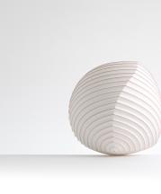 Mark Goudy, Origami Object (#1267), slip-cast unglazed porcelain and soluble metal salts (gold).
