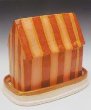Brian Jones. Butter House, 2012. Earthenware, electric-fired, 8 x 4 x 6 in.
