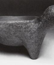 Animal Bowl, "Paul", 2009. Anagama-fired dark stoneware. 7 X 14 x 10 in.