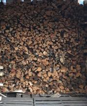 Kristin Muller's wood stack - fuel for her kiln. 