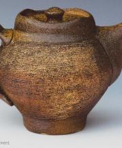 Teapot, 2008. Wood-fired stoneware, 6"h.