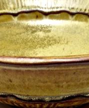 S.C. Rolf, large open bowl, wheel thrown, slip decoration, high fire reduction