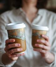 Single fired double wall ceramic travel cups. (c) Olena Angelova