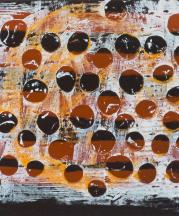 Golden Light on 18th. 2009. Gouache on mulberry paper, 15 x 15 in.