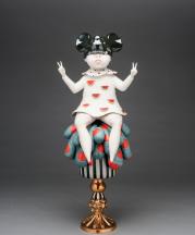 Ahrong Kim. “Kimcheese,” 2017. Porcelain, stoneware, luster, stone. 7.5 x 8 x 19 in. 