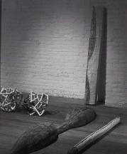 Casbon. Cages and Three, 1998. Clay, glaze, and stain.