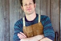 Jonathan Mess outside his home studio. Photograph by Erin Little, May 2015.